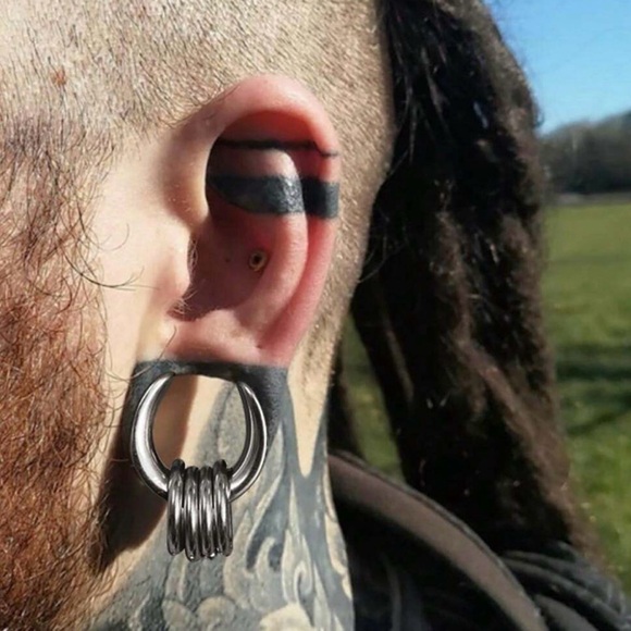 🔘2Pc 16mm- 18k over 316 Surgical Stainless Steel Ear Expanders/plugs NWT - Picture 3 of 9